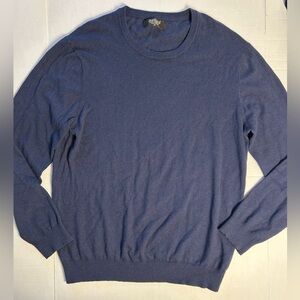 Method Men’s Navy Cotton Cashmere Crewneck Sweater Lightweight Thin Size XL